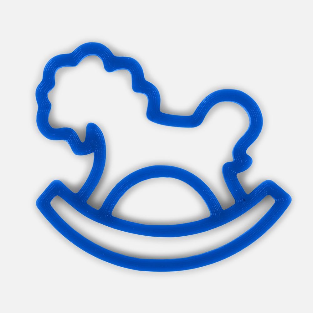 Подвеска «Лошадка-качалка», 3D-печать, синяя