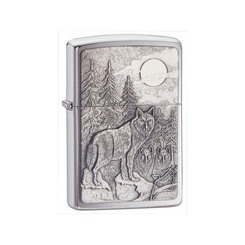 Зажигалка Zippo Timberwolves Emblem № 20855, серебристая, 36х12х56 мм