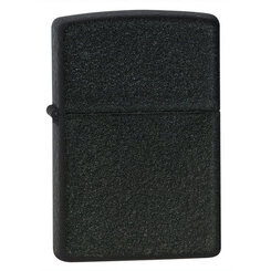 Зажигалка Zippo с покрытием Black Crackle, латунь/сталь, чёрная, матовая, 36x12x56 мм
