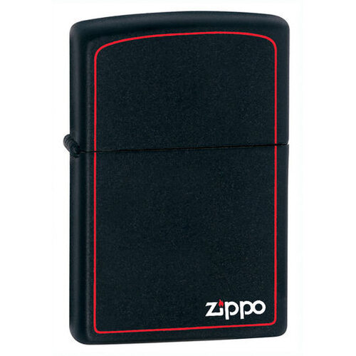 Зажигалка Zippo № 218ZB с покрытием Black Matte, латунь/сталь, чёрная с фирменным логотипом